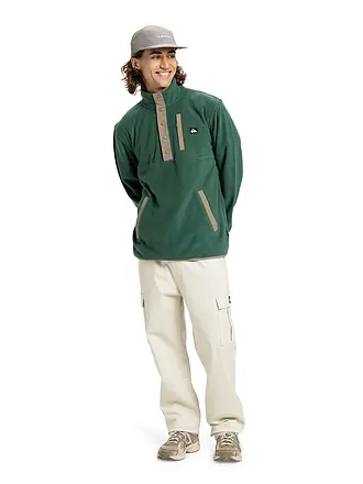 QUIKSILVER | Zipshirt de capa base para hombre No Destination Hs | dunkelgrün